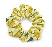 Elastici per capelli da donna con stampa a banana, non danno, morbidi elastici per capelli con motivi stampati alla moda, fasce per capelli in raso per coda di cavallo, chignon, allenamento e sonno