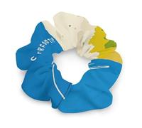 Elastici per capelli da donna con stampa mappa della Grecia, nessun danno, morbidi elastici per capelli con motivi stampati alla moda, fasce per capelli in raso per coda di cavallo, chignon