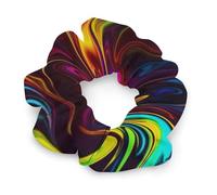 Elastici per capelli da donna, design psichedelico rosso e blu, anelli per capelli senza lasciare tracce, ideali per acconciature, trecce e code di cavallo, accessori per capelli che non danneggiano i