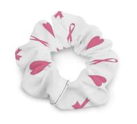 Elastici per capelli da donna e ragazza, con nastro rosa neon, per la sensibilizzazione sul cancro al seno, perfetti per acconciature divertenti e uniche, elastici per capelli a spirale che non danneg