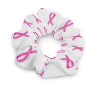 Elastici per capelli da donna e ragazza, con nastro rosa neon, per la sensibilizzazione sul cancro al seno, perfetti per acconciature divertenti e uniche, elastici per capelli a spirale che non danneg