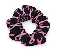 Elastici per capelli da donna e ragazza, con nastro rosa neon, per la sensibilizzazione sul cancro al seno, perfetti per acconciature divertenti e uniche, elastici per capelli a spirale che non danneg