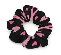 Elastici per capelli da donna e ragazza, con nastro rosa neon, per la sensibilizzazione sul cancro al seno, perfetti per acconciature divertenti e uniche, elastici per capelli a spirale che non danneg