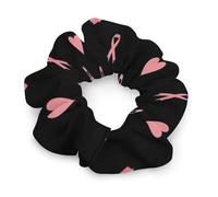 Elastici per capelli da donna e ragazza, con nastro rosa neon, per la sensibilizzazione sul cancro al seno, perfetti per acconciature divertenti e uniche, elastici per capelli a spirale che non danneg