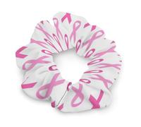 Elastici per capelli da donna e ragazza, con nastro rosa neon, per la sensibilizzazione sul cancro al seno, perfetti per acconciature divertenti e uniche, elastici per capelli a spirale che non danneg