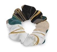 Elastici per capelli da donna eleganti, blu turchese, grigio, bianco oro, nero, effetto marmo, raso, morbidi elastici, fermacoda, accessori per capelli