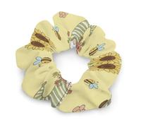 Elastici per capelli da donna, gialli, con girasoli, api, gnomi carini, floreali, sottili, adatti a ragazze e capelli spessi, non danneggiano i ricci. Accessori per capelli.