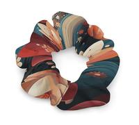 Elastici per capelli da donna per tagliare la carta, nessun danno, morbidi elastici per capelli con motivi stampati alla moda, fasce per capelli in raso per coda di cavallo, chignon, allenamento e