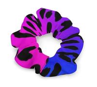 Elastici per capelli da donna rosa, viola, blu, ghepardo, leopardo, senza lasciare tracce, fermacoda regolabile, accessori per capelli