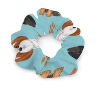 Elastici per capelli da donna, Yorkshire Terrier color cioccolato, Maltese, Biewer Terrier, simpatici cagnolini giocattolo, elastici per capelli per uomo, donna e ragazzo, fermacoda senza pieghe, acce