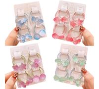 Elastici per capelli di alta qualità, set da 32 pezzi multicolore, design senza cuciture, adatti a ragazze e donne, facili da allungare e fi