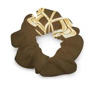 Elastici per capelli dorati con fiocco di neve di Natale, da donna, nessun danno, morbidi elastici per capelli con motivi stampati alla moda, fasce per capelli in raso per coda di cavallo, chignon