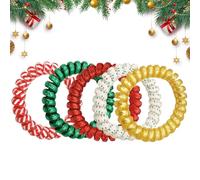 Elastici per capelli, elastici natalizi a, senza tracce, antiscivolo, morbidi elastici per capelli sottili e spessi, per donne e ragazze, casa, vacanze, appuntamenti, viaggi, compleanni