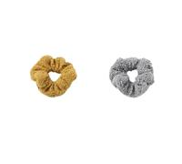 elastici per capelli fuzzy 1/2/3/4 pezzi peloso fascia elastica for capelli donne ragazze legami dei coda di cavallo titolare for accessori for(Silver)