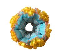 Elastici per capelli in pizzo elastico alla moda Design unico pieghettato morbido tessuto lavabile 15 cm dimensioni spesse fasce elastiche per capelli con design decorativo