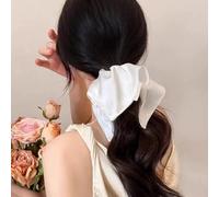 Elastici per capelli in raso bianco per donne e ragazze, elastici per capelli in seta, elastici per capelli spessi e sottili, elastici per capelli quadrati in seta, accessori per capelli da donna
