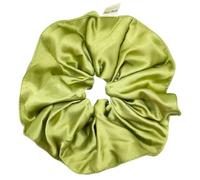 Elastici per Capelli in Raso da Donna, Grandi Scrunchies Morbidi ed Eleganti in Stile Francese,per Capelli Lisci e Ricci, Donna e Ragazza accessori regalo per capelli, 9 colori (Verde)