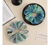 Elastici per capelli in raso satinato, stile pittura ad olio, per donne (campi primaverili)