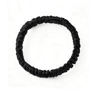 Elastici per capelli in seta di gelso, 19 momme, elastici per capelli a coda di cavallo, fascia per capelli in seta scrunchies invisibobble silk scrunchie per donne e ragazze, colore nero