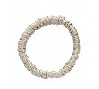 Elastici per capelli in seta di gelso, elastici per capelli, 19 momme, coda di cavallo, fasce per capelli in seta scrunchies invisibobble silk scrunchie per donne e ragazze, beige-grigio