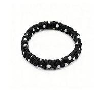 Elastici per capelli in seta di gelso, elastici per capelli, 19 momme, coda di cavallo, fasce per capelli in seta scrunchies invisibobble silk scrunchie per donne e ragazze, a pois neri