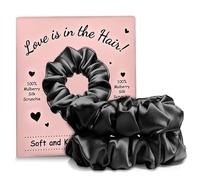 Elastici per capelli in seta - Seta in 100% seta di gelso, Silk Scrunchie, Silk Hair Ties in Mulberry Silk, fascia per capelli in seta per dormire, scrunchies per capelli senza rottura dei capelli,