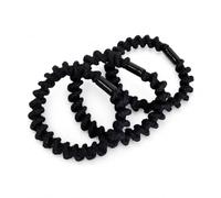 Elastici per Capelli in Tessuto, Alta, Nero, 3 | Realizzazione seamless, Fermacapelli elastici, Per il tempo , Per professionisti