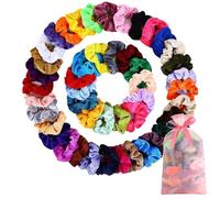 Elastici per capelli in velluto di alta qualità, delicati e senza pieghe, adatti a tutti i tipi di capelli. Elastici comodi per capelli da donna e ragazza (mixing colours,20)