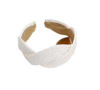 Elastici per capelli intrecciati in Europa e negli Stati Uniti, in tinta unita, alla moda, accessori per capelli da donna (beige)