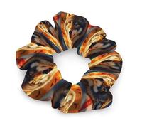 Elastici per capelli invernali con motivo lupo, bandiera americana e montagna, con chiffon, fasce elastiche per capelli, fermacoda, accessori per capelli, fermacapelli