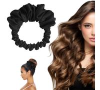 Elastici per capelli lunghi e medi, senza calore, per dormire durante la notte, elastici per capelli per ragazze, elastici per capelli e coda di cavallo (nero, L)