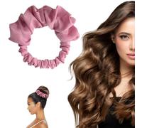 Elastici per capelli lunghi e medi, senza calore, per dormire durante la notte, elastici per capelli per ragazze, elastici per capelli e coda di cavallo (rosa, L)