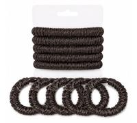 Elastici per capelli magri in raso, confezione da 5 fasce elastiche per capelli in raso marrone, nessun danno, braccialetti multifunzionali per capelli da polso, accessori per capelli per donne e