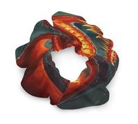 Elastici per capelli, motivo re drago in fuoco, elastici per capelli, accessori per capelli morbidi, adatti a tutti i tipi di capelli