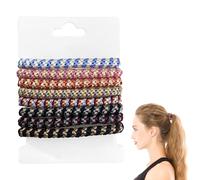Elastici per capelli multicolore per donne e ragazze, elastici invisibili, igienici e non assorbenti per l'uso quotidiano.