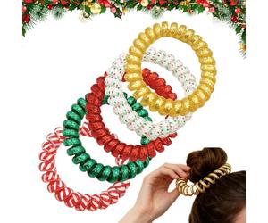 Elastici per capelli, Natale, senza pieghe, elastici, sottili, per bambini, per le spose, feste, tutti i giorni, a casa, vacanze, viaggi, compleanno, palestra, capelli lunghi e spessi