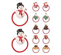 Elastici per Capelli Natalizi - 12 Pezze Fascette Elastiche Natalizie con Pupazzo di Neve | Fascini Elastici Per Feste Unisex Bambini Donne Famiglie Ragazza
