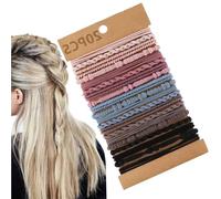 Elastici per Capelli Non Dannosi - Braccialetti Elastici Boho Senza | Fascette Vintage Per Coda Di Cavallo Con Venticinque Pezzi - per Donne Ragazze Yoga Sport e Vita Quotidiana