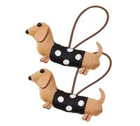 Elastici per capelli per donne, elastici per capelli per ragazze | 2 x divertente e supporto per coda di cavallo in bassotto,Moda cartone animato per capelli