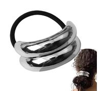 Elastici per capelli per ragazze, elastici per capelli senza | Fascetta per con coda di cavallo a doppio Fascetta per in metallo Code di cavallo | per a coda di, elasti