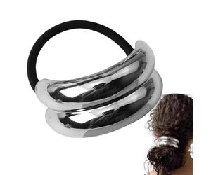 Elastici per capelli per ragazze, elastici per capelli senza | Fascetta per con coda di cavallo a doppio Fascetta per in metallo Code di cavallo | per a coda di, elasti