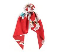 Elastici Per Capelli Retrò 3 pezzi di nastri for capelli lunghi con pittura a olio vintage, elastici for eleganti da donna, for coda cavallo(Red)