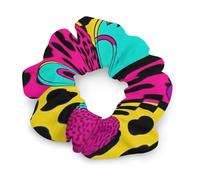 Elastici per capelli rosa stile retrò anni '80 e '90 da donna, senza tracce, senza metallo, fermacoda a spirale, accessori per capelli