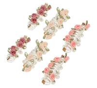 Elastici per Chioma a Spirale con Decorazione Floreale 6 Pezzi