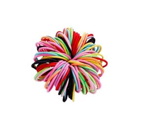 Elastici per Chioma Bambina 100pezzi in Nailon Anelli Colorati | Uso Quotidiano, Facili da Abbinare, Morbidi Sulle Mani, Accessori per Acconciature Colore Casuale