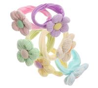 Elastici per Chioma Bambina a Fiore, 6 Pezzi, in Stoffa | Ragazze e Bambine Piccole, Comodi e Elastici, Presa Ferma, Accessori per Acconciature Quotidiane