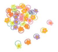 Elastici per Chioma Bambina Fiore 50 Pezzi in Resina | Accessori Leggeri e Comodi, Tenuta Sicura, Stile Floreale Creativo, per Bambine Piccole