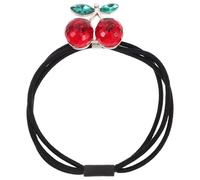 Elastici per Chioma Ciliegia in Cristallo, Eleganti per Ragazze | Corda Elastica, Stile Coreano alla Moda, Uso Quotidiano e Viaggio, Morbidi e Confortevoli