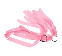 Elastici per Chioma Fiocco 2 Pezzi in Raso Rosa | Stile Morbido e Minimalista, Design Versatile per Coda e Trecce, per Ospiti a Nozze e Feste