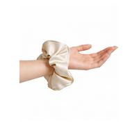 Elastici per coda di cavallo in raso retrò francese, da donna, in velluto simile alla seta, con bordo arricciato, elastici grandi e spessi che non danneggiano i capelli, accessori per capelli spessi